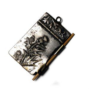 Authentic Vintage silver carnet de bal pendant